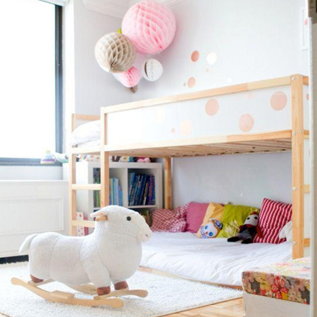 decorating ideas dreamy bedroom for little girl with bunk beds
