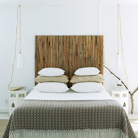 Quick and easy bamboo headboard