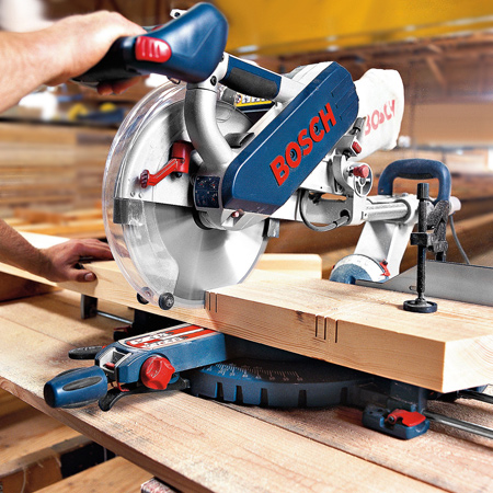 bosch mitre saw - Even the most novice DIYer will be amazed at how much time they save with this benchtop power tool. A mitre saw quickly cuts timber precisely and accurately and can be set at a whole range of angles to suit any job.