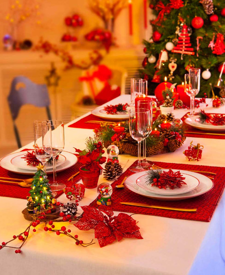 Festive dining tables