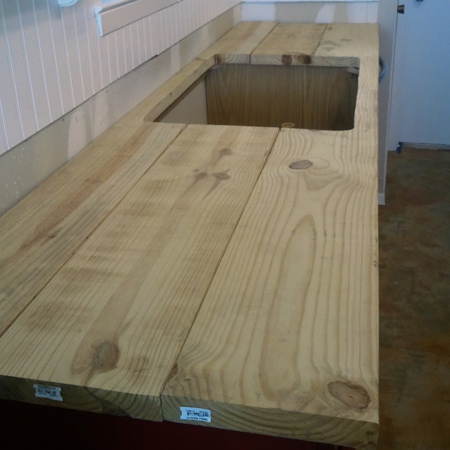 Replace Formica with solid wood countertops