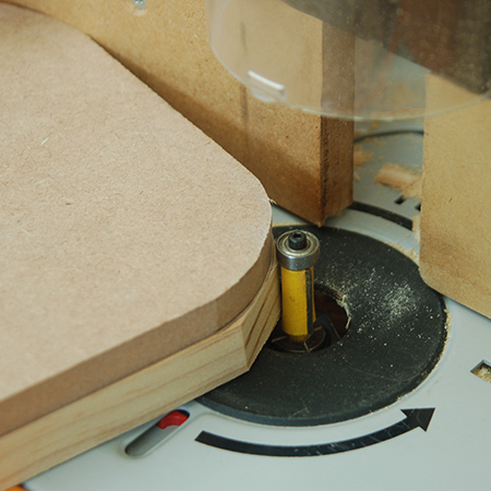 use a router bit for smoothly rounded corners
