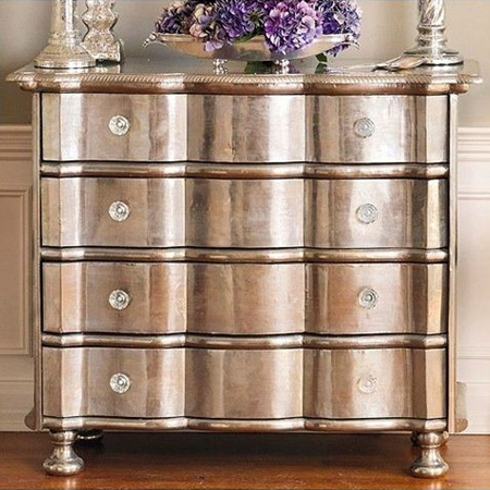 you can spray paint furniture - and add a glam new look to old fashioned pieces