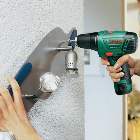 The Bosch PSB 10,8 volt Combi Drill /Driver might be small, but it packs enough power to drill into concrete
