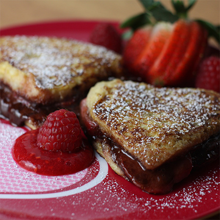 nutella and raspberry french toast valentines day gift ideas