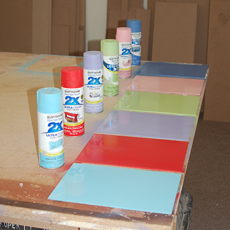 Now you can use any of the Rust-Oleum 2X satin colours and turn any item into a chalkboard using Rust-Oleum Matte Finish spray.