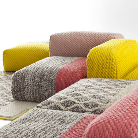 Anyone with basic knitting and weaving skills could make their own comfortable upholstered furniture