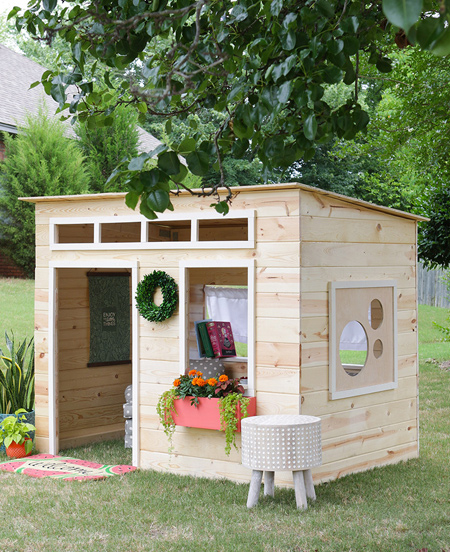 Kids love using their imagination for play, and these playhouses and structures are easy enough to make if you have the tools and skills. 
