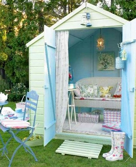 For those who love the idea of a playhouse for the kids but don't have the tools or skills to build one, you could consider buying a small Wendy house or garden hut and converting this into a fun playroom. We offer some ideas for this on Home-Dzine. 