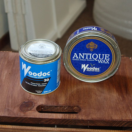 To protect the piece you can choose between Woodoc 30 Exterior Polywax Sealer, or Woodoc Antique Wax. Both leave a natural matt finish, but antique wax needs to be applied regularly. 