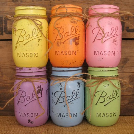 painted mason ball jar easter craft ideas