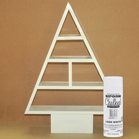 Triangular shelf for festive decor