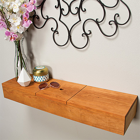 Make a secret shelf to hide small valuables and documents. Once closed, the secret shelf is invisible.