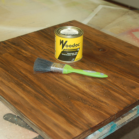 After applying the stain I finished off with Woodoc 5 Polywax Sealer. This dries to a matt finish that is perfect for that reclaimed or worn wood look.