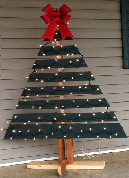 Reclaimed wood pallet Christmas trees