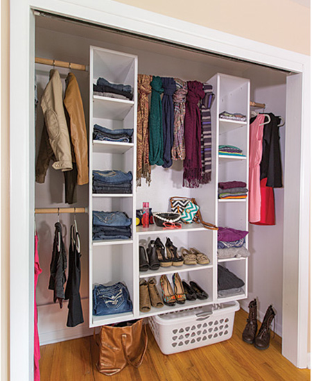 Use SupaWood or SupaLam to make this practical storage closet that can be mounted inside an existing frame or onto a wall.