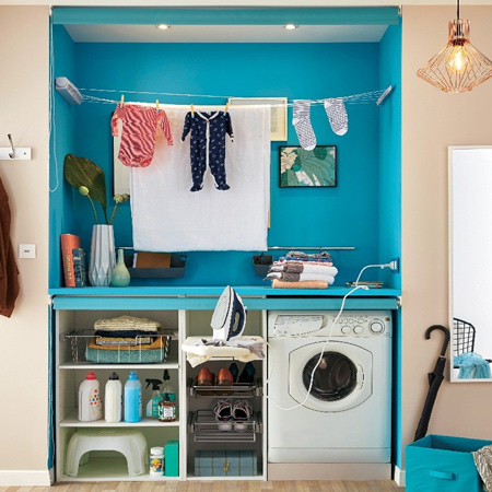 laundry nook or place to hang laundry on rainy days