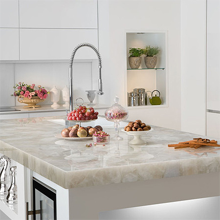 Homeowners are choosing engineered materials over natural stone for countertops.