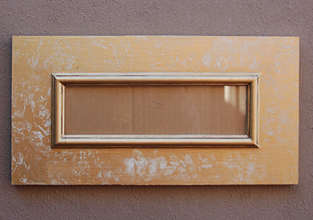 Letterbox Frame with Gold Bagging Paint Technique