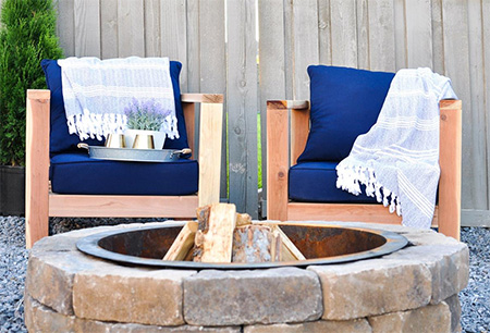 HOME-DZINE - DIY Furniture - Made of pine, these comfortable DIY garden chairs are easy to make for a deck or patio, or just for lounging in the garden.
