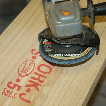 use angle grinder as a sander