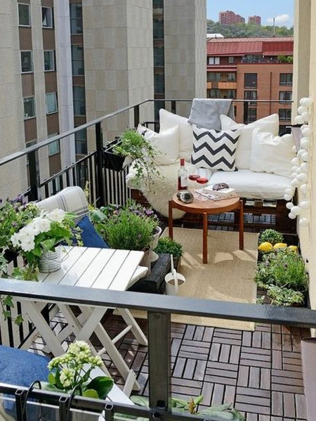 HOME-DZINE | Outdoor Rooms - Shop wisely for pieces that are practical for your balcony. Make sure that chairs or tables don't take up too much space - with little left over to move around - and possibly look for furniture that folds up when not in use.