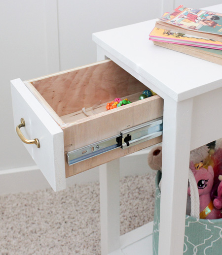 HOME-DZINE - DIY Projects - The design for the nighstand features a drawer at the front, on ballbearing drawer sliders, because every bedroom needs that extra bit of storage.