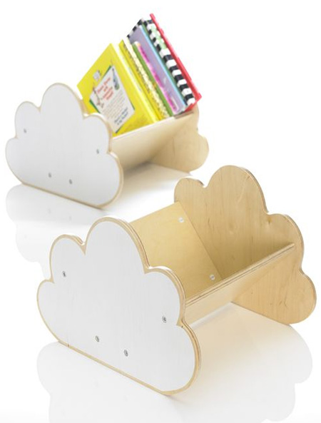 HOME-DZINE | Cloud Decor - Add even more cloud decor with a plywood  cloud book caddy. 