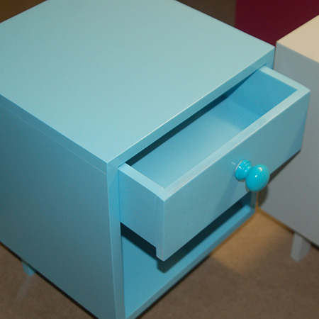 HOME-DZINE | DIY Furniture - With a total height of 40cm, the Tiny Tots Bedside Cabinet is the perfect height for a toddler's bedroom and can be finished with Rust-Oleum spray paint in your choice of colour
