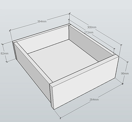 Assemble the drawer by securing the sides 