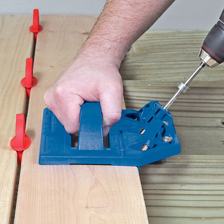 HOME-DZINE | DIY Deck - Now you can build your dream deck without any exposed screws. The Deck Jig uses specialised self-tapping screws - driven at a precise angle into the edge of your deck planks - that are completely hidden from view. 
