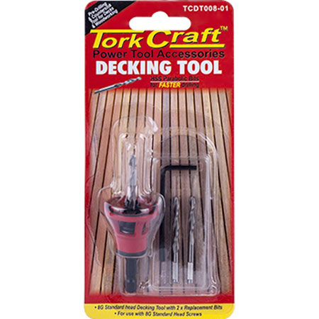 HOME-DZINE | DIY Deck - The Tork Craft Decking Tool is the ultimate pre-drilling countersink tool that is designed specifically for decking and woodworking projects. The single drilling-countersink action allows for an easier, faster and more professional finish when building a new deck or refinishing an existing deck.