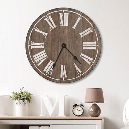 HOME-DZINE | Stencils - Create your own farmhouse clock using reclaimed pallet wood or pine. The Cutting Edge stencil set enables you to stencil different variations of the clock face. 