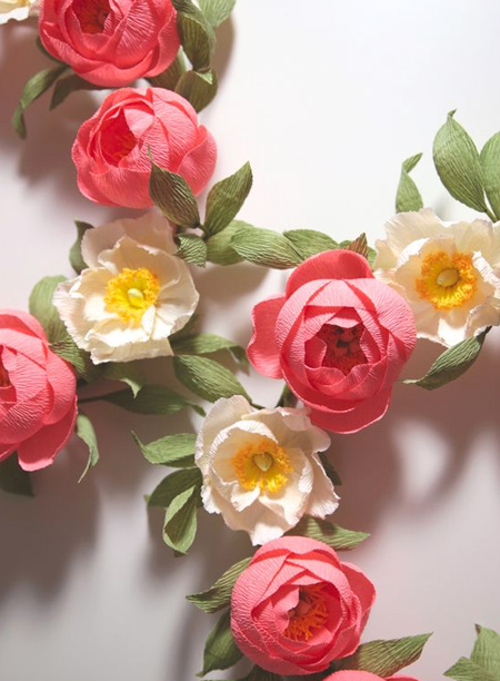 What's nice about making your own crepe paper flowers is that you get to choose your own colours. Create a bold display of vivid peonies for a seasonal display.