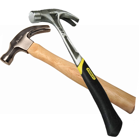 different types and weights of hammers