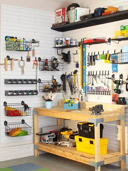 Set aside a weekend where the entire family, and perhaps your friends, can all get together and help clean out and organise your garage. The majority of storage ideas shown here are easy to implement and won't cost much, so you have no excuse for that perfectly organised garage.