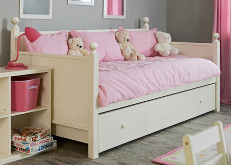 design-a-bed sara day bed including pullout bed and standard mattress