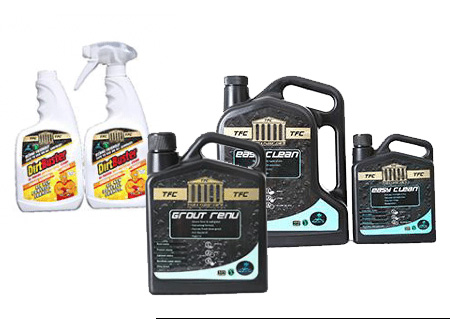 TFC have a range of tile cleaners, strippers, stain removers
