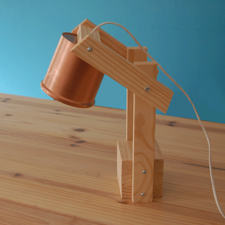 HOME-DZINE | DIY Adjustable Pine Desk Lamp