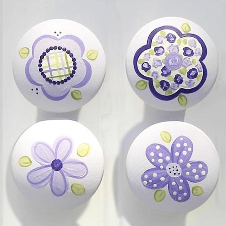 HOME-DZINE | Find inspiration online for designs that can be painted onto knobs. These days you don't need to be an artist - print out and decoupage if you're not that good at painting.