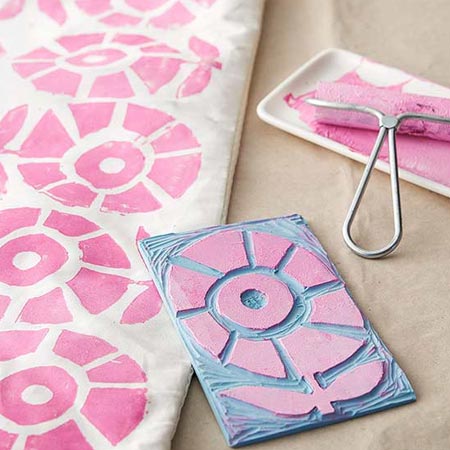 HOME-DZINE | When using acrylic craft paint as a substitute to fabric paint to paint on fabric with stencils, let the paint dry and then use a warm iron over the back of the fabric to bond the paint to the fabric.