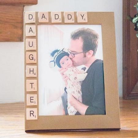 HOME-DZINE | Another fun project for Father's Day is to use an old picture frame and Scrabble letters to create the perfect gift. 
