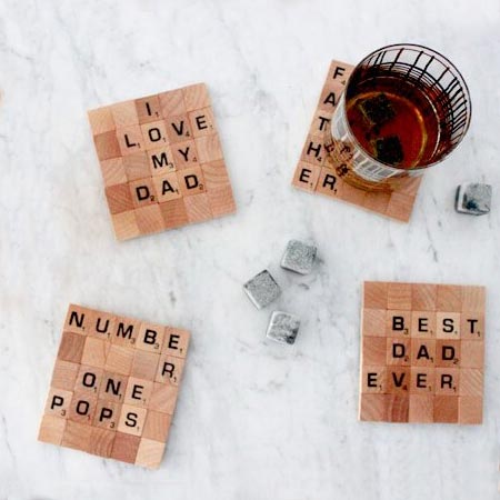 HOME-DZINE | scrabble tiles are a great way to make an easy gift for fathers day