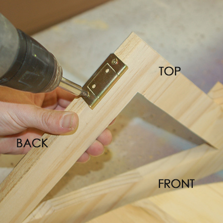 Make a small drop-leaf table - hinges on support