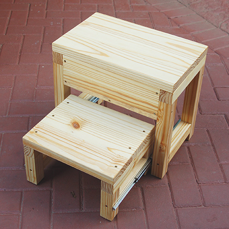 While your ordinary step stools offer little in the way of support for bigger guys and gals, we designed our step stool to easily hold weight. We also added a storage compartment for tools or supplies.