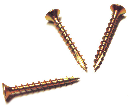 Cut screws have a special tip that allows them to cut easily in hard- and softwood without the need for a pilot hole