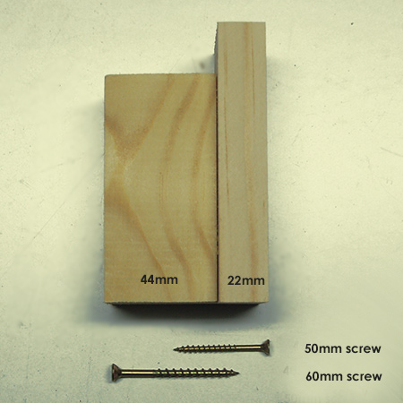 Select a Eureka screw that can be driven halfway through the piece being joined.