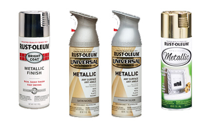 Find Rust-Oleum Bright Coat, Universal Metallic and Specialty Metallic in silver and satin nickel at your local Builders.