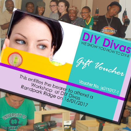 DIY DIVAS | 2018 Workshops - DIY-Divas Gift Voucher.