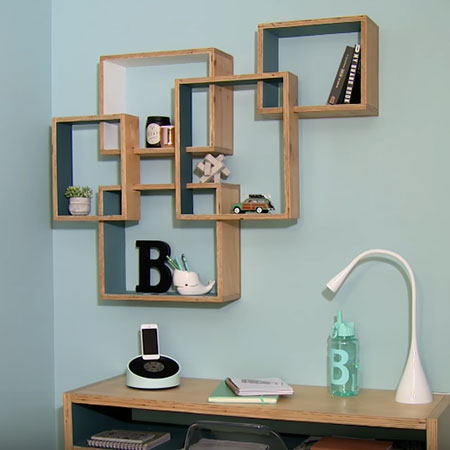HOME-DZINE | DIY Projects - These shadowbox storage shelves are made using pine plywood and you can make as many as you like to fill a blank spot on a wall.